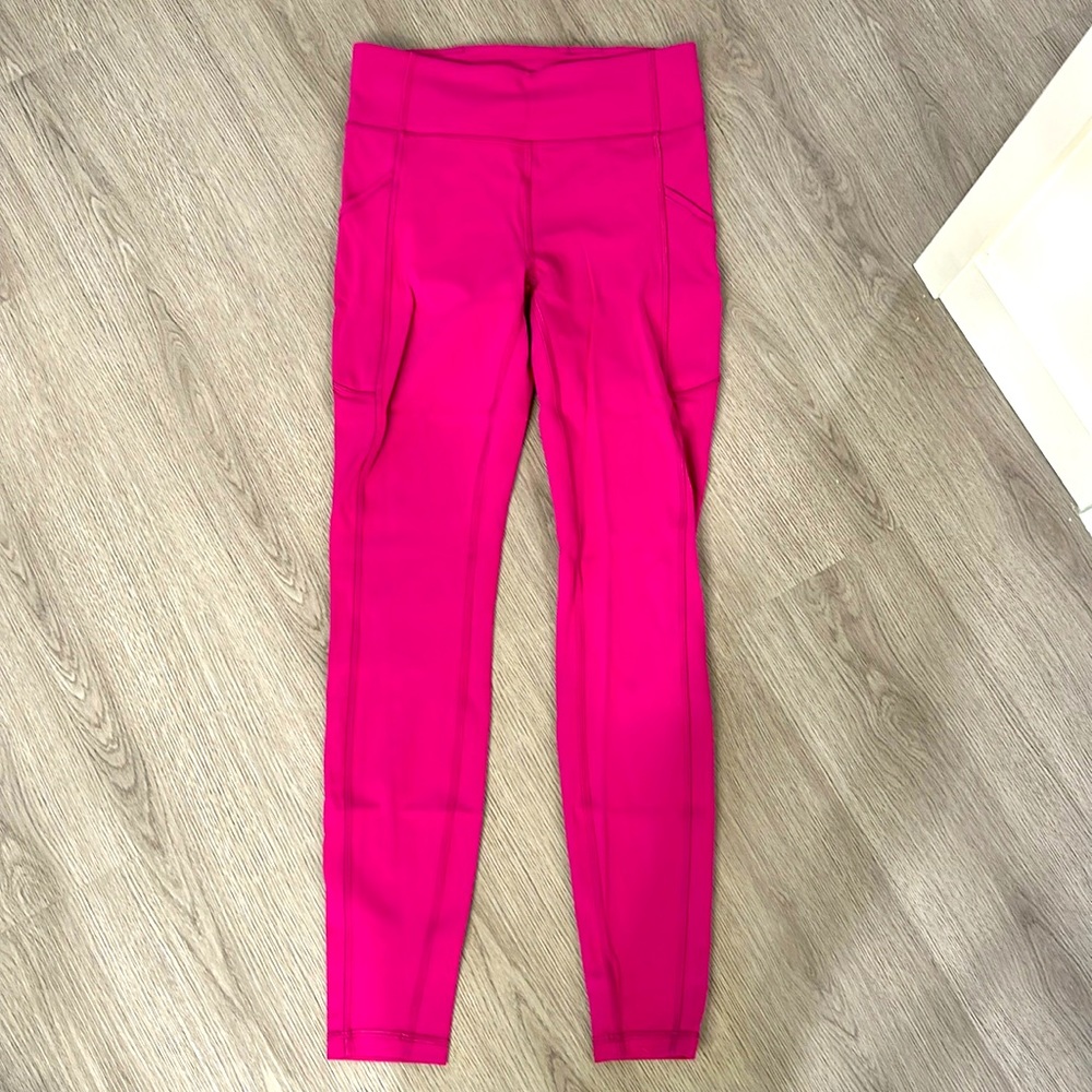 Lulu hot pink leggings